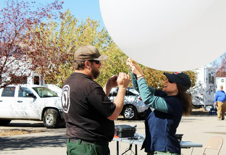 Weather balloon launch